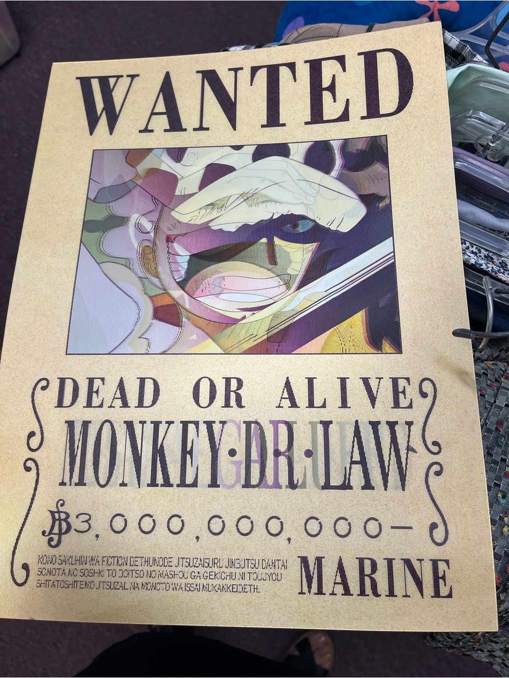 WANTED Monkey D. Luffy Poster - Beige Vintage Style Home Art